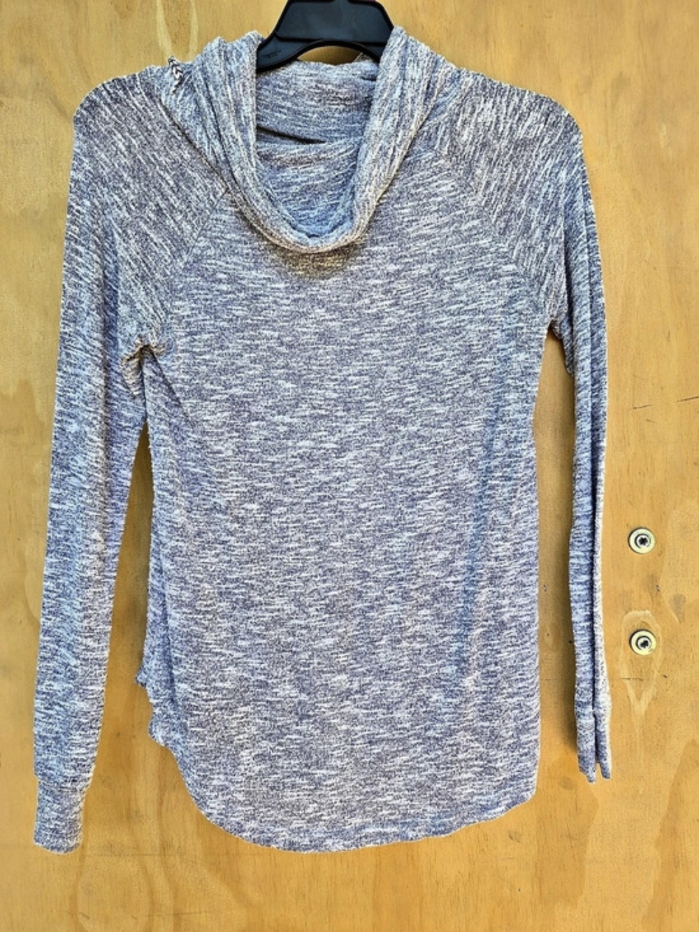 Derek Heart Blue Gray Cowl Neck Long Sleeve Size Medium